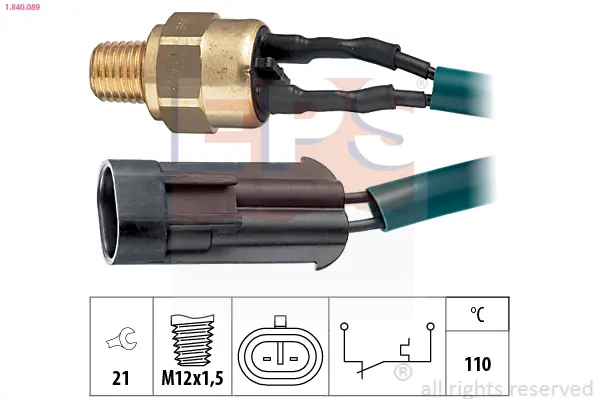 термошалтер, предупредителна лампа за охладителната течност EPS                 
