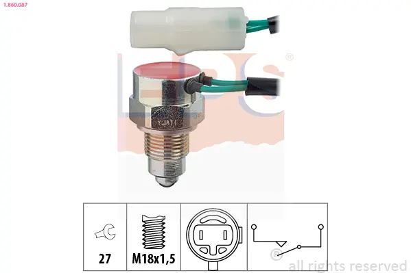 включвател, светлини за движение на заден ход EPS                 