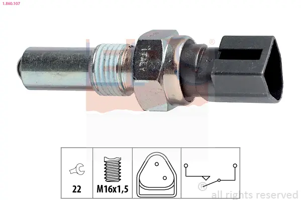 включвател, светлини за движение на заден ход EPS                 