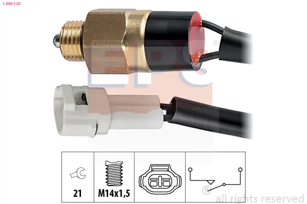 включвател, светлини за движение на заден ход EPS                 