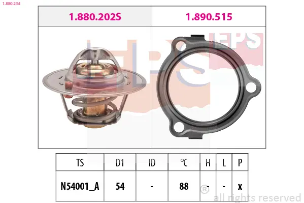 термостат, охладителна течност EPS                 
