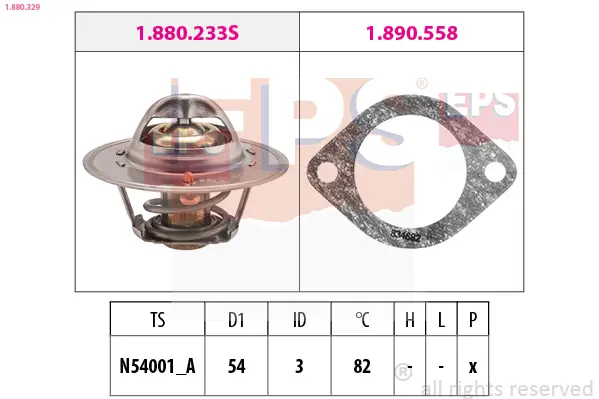 термостат, охладителна течност EPS                 