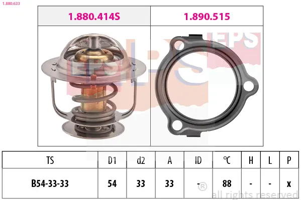 термостат, охладителна течност EPS                 