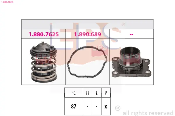 термостат, охладителна течност EPS                 