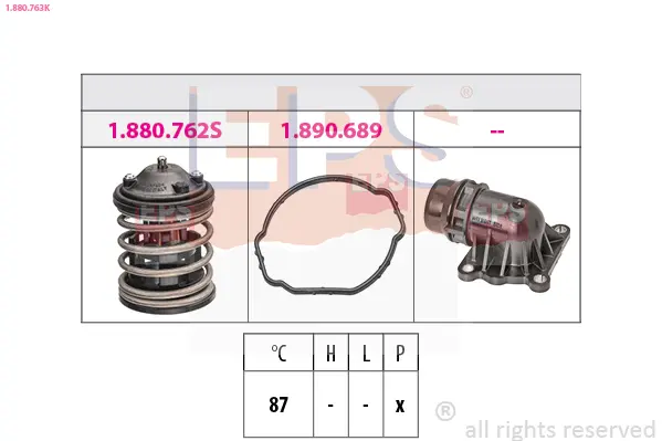 термостат, охладителна течност EPS                 