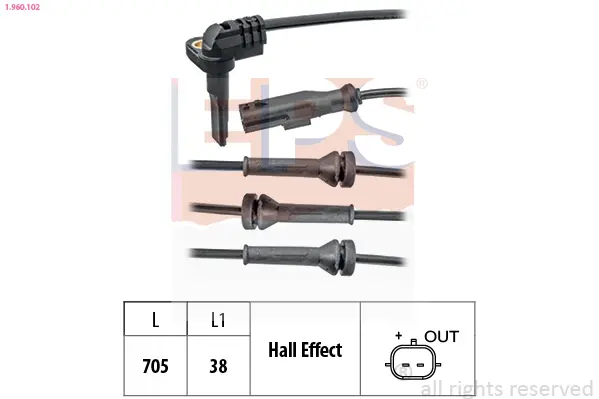 датчик, обороти на колелото EPS                 