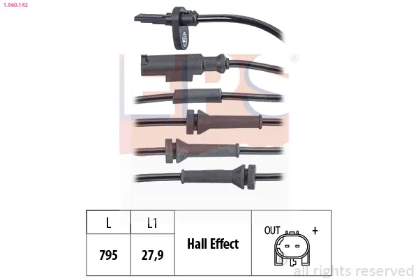 датчик, обороти на колелото EPS                 