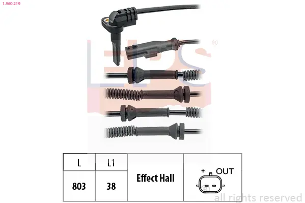 датчик, обороти на колелото EPS                 