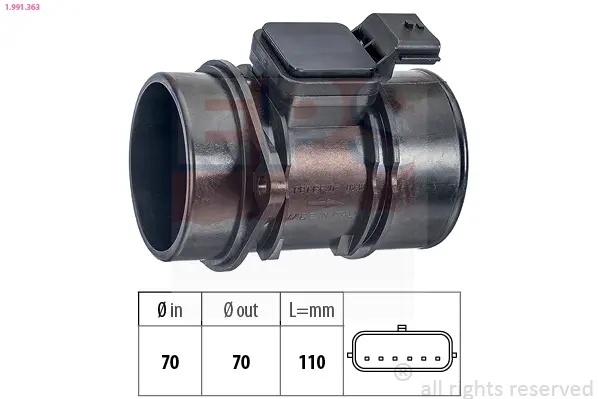 въздухомер-измерител на масата на въздуха EPS                 