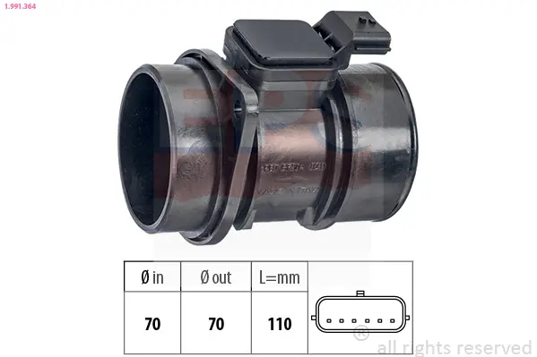 въздухомер-измерител на масата на въздуха EPS                 