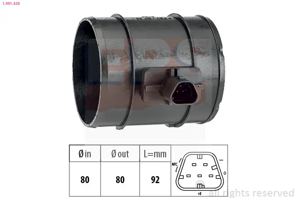 въздухомер-измерител на масата на въздуха EPS                 