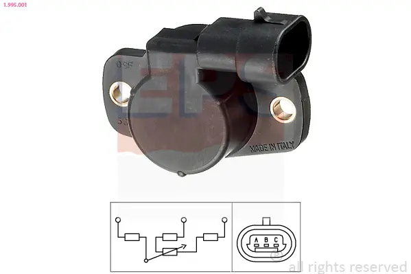 датчик, положение на дроселовата клапа EPS                 