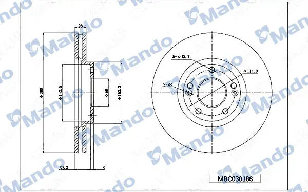 спирачен диск MANDO               