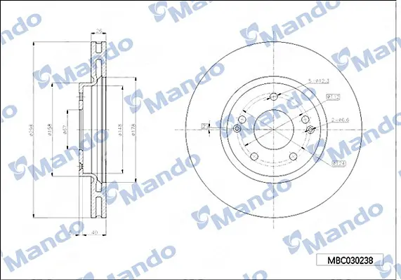 спирачен диск MANDO               