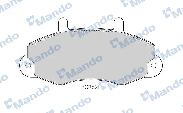 комплект спирачно феродо, дискови спирачки MANDO               