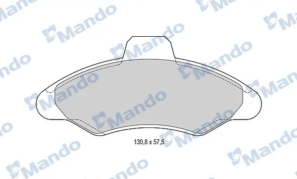 комплект спирачно феродо, дискови спирачки MANDO               