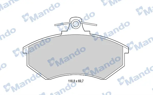 комплект спирачно феродо, дискови спирачки MANDO               