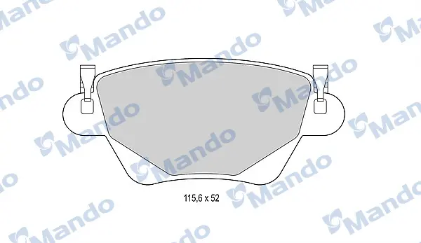 комплект спирачно феродо, дискови спирачки MANDO               