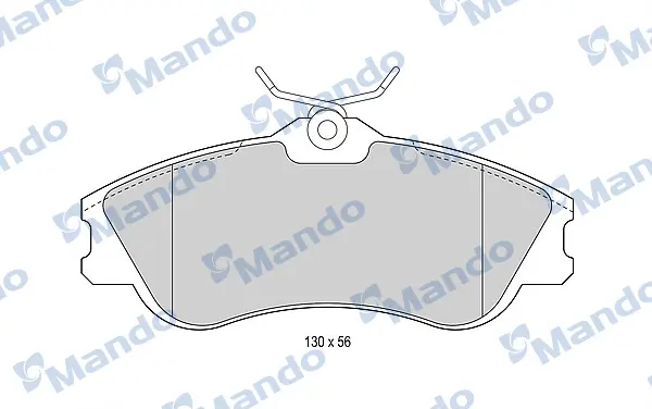 комплект спирачно феродо, дискови спирачки MANDO               