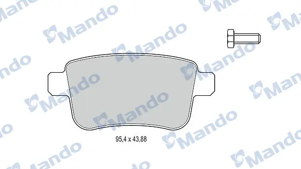 комплект спирачно феродо, дискови спирачки MANDO               