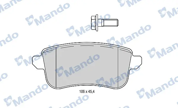 комплект спирачно феродо, дискови спирачки MANDO               