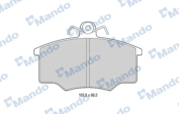 комплект спирачно феродо, дискови спирачки MANDO               