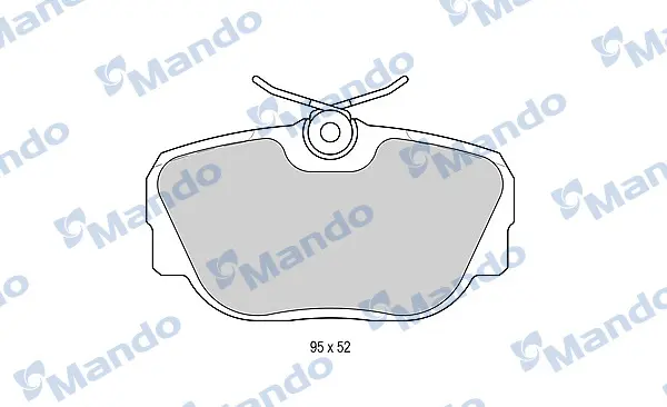 комплект спирачно феродо, дискови спирачки MANDO               