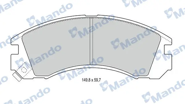 комплект спирачно феродо, дискови спирачки MANDO               