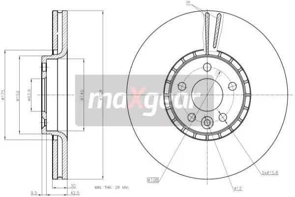 Спирачен диск MAXGEAR