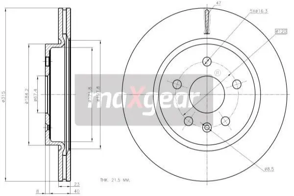 Спирачен диск MAXGEAR