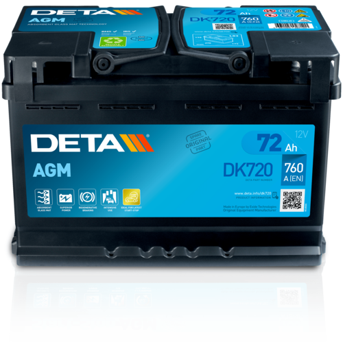 Стартов акумулатор DETA