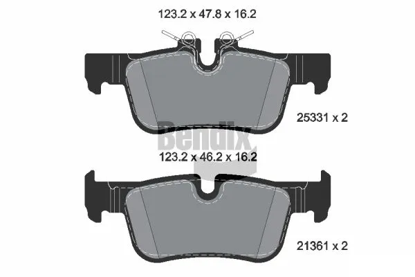 Комплект спирачно феродо, дискови спирачки BENDIX Braking