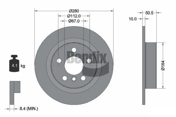 Спирачен диск BENDIX Braking
