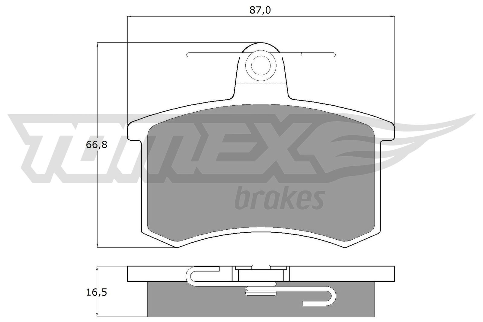 Комплект спирачно феродо, дискови спирачки TOMEX Brakes
