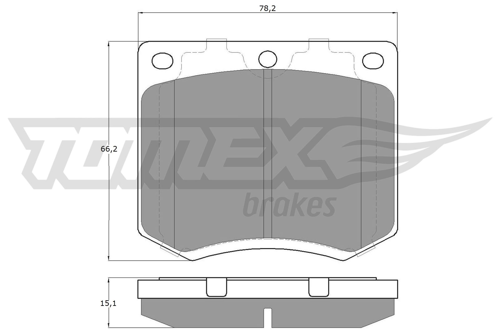 Комплект спирачно феродо, дискови спирачки TOMEX Brakes