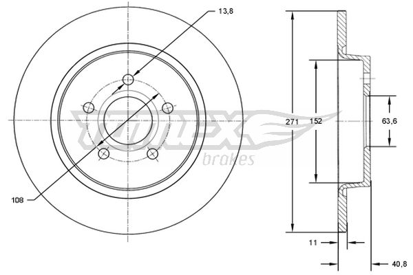 Спирачен диск TOMEX Brakes