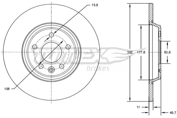 Спирачен диск TOMEX Brakes