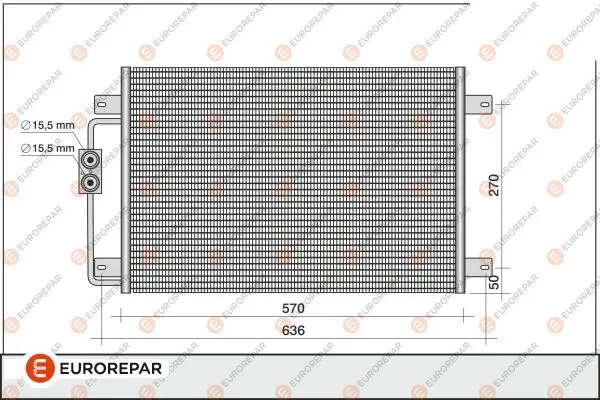 Радиатор климатик за RENAULT MEGANE Scenic (JA0/1_) 1.6 e (JA0F) 1609635380 EUROREPAR           