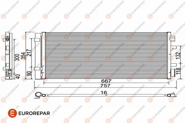 Радиатор климатик за RENAULT MEGANE III хетчбек (BZ0_) 1.6 16V Bifuel (BZ03) 1618099780 EUROREPAR           