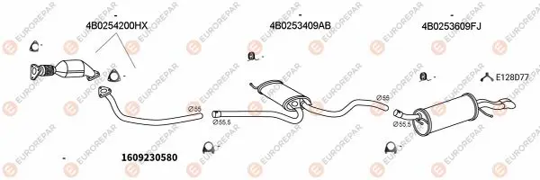 Изпускателна система EUROREPAR           