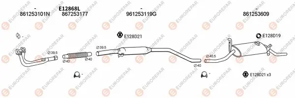 Изпускателна система EUROREPAR           