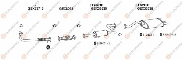 Изпускателна система EUROREPAR           