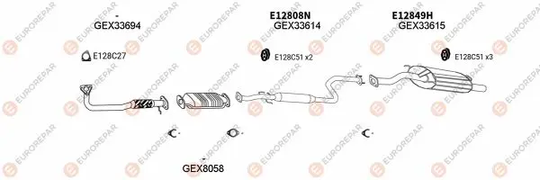 Изпускателна система EUROREPAR           