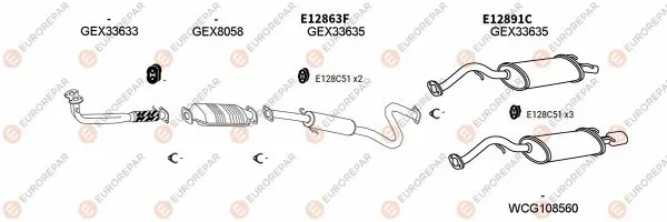 Изпускателна система EUROREPAR           