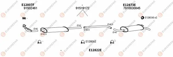 Изпускателна система EUROREPAR           