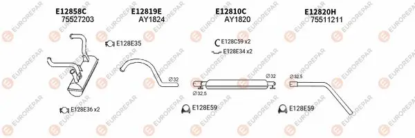 Изпускателна система EUROREPAR           