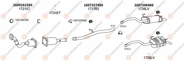 Изпускателна система EUROREPAR           