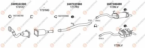 Изпускателна система EUROREPAR           