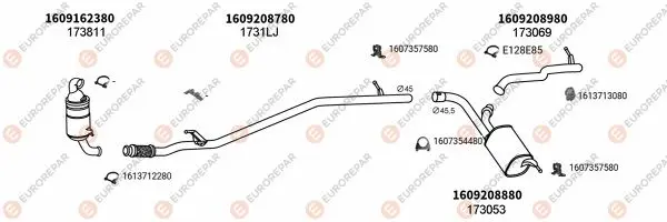 Изпускателна система EUROREPAR           