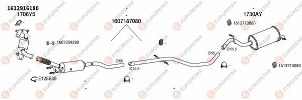 Изпускателна система EUROREPAR           